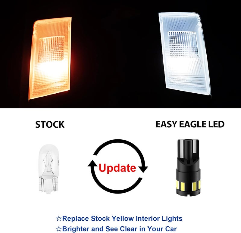 EASY EAGLE Interior Car-Lights for Chrysler-300-300C-2011-2021: 17 Piece Kit White LED Light Bulbs - Super Bright 6000K + Install Tool - Image 2